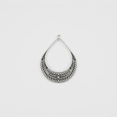 Metal Pendant Silver 4.8x3.5cm