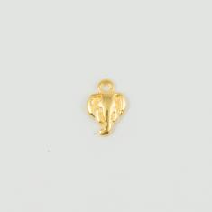 Metal Elephant Gold 1.3x0.9cm