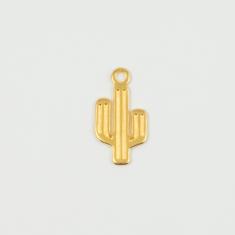 Metal Cactus Gold 2.5x1.3cm
