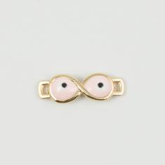 Eye Gold Enamel Pink 2.3x0.8cm