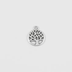 Metal Tree of Life Silver 13x11mm