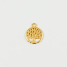 Metal Tree of Life Gold 13x11mm