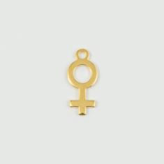 Σύμβολο Θηλυκό Χρυσό 1.8x0.8cm