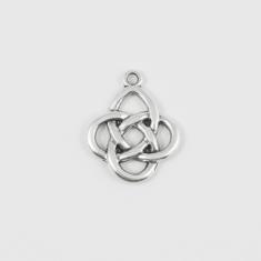 Metal Celtic Knot Silver 2x1.7cm