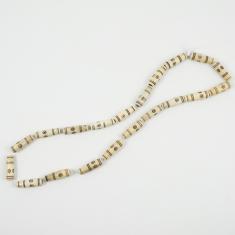 Bone Beads Ivory 2.4x0.8cm