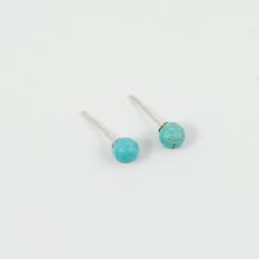 Earrings Howlite Turquoise