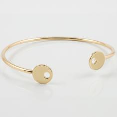 Bracelet Circle-Hole Gold 6.8x6.5cm