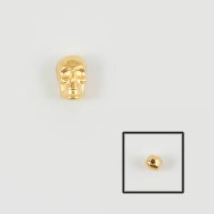 Μεταλλική Νεκροκεφαλή Χρυσή 9x5mm