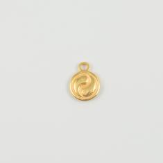 Μεταλλικό Yin Yang Χρυσό 1.3x1cm
