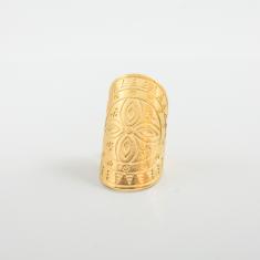 Aztec Ring Gold 3.7x2.1cm