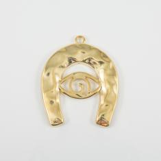 Μεταλλικό Πέταλο-Μάτι Χρυσό 6.3x5.1cm