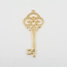 Μεταλλικό Κλειδί Χρυσό 7.5x3.3cm