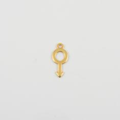 Male Symbol Gold 1.8x0.9cm