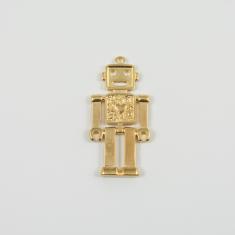 Μεταλλικό Ρομπότ Χρυσό 4.5x2.2cm