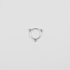 Κύκλος με Υποδοχές Ασημί 1.7x1.7cm