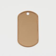 Steel Dog Tag Copper 5x2.9cm