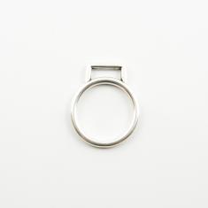 Hoop Flat Opening Silver 3.1x2.5cm