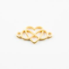 Infinity-Heart Gold 2.5x1.3cm