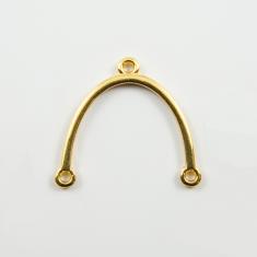 Gold "U" Three Connectors 2.5x2.5cm