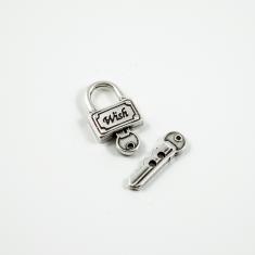 Clasp Lockpad-Key Silver 1.8x1cm