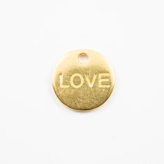 Μεταλλικό "Love" Χρυσό 9mm