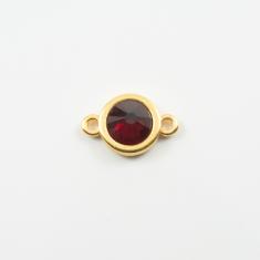 Χρυσό Μοτίφ Κόκκινο 1.7x1.1cm