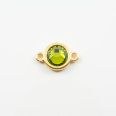 Χρυσό Μοτίφ Peridot 1.7x1.1cm