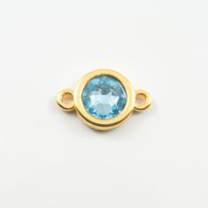 Χρυσό Μοτίφ Γαλάζιο 1.7x1.1cm