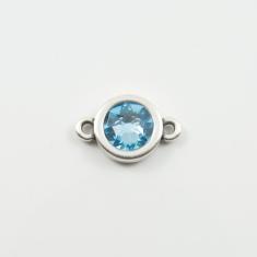 Silver Item light blue 1.7x1.1cm