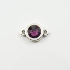 Silver Item purple 1.7x1.1cm