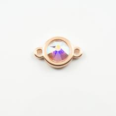 Ροζ Χρυσό Μοτίφ Ιριζέ 1.7x1.1cm