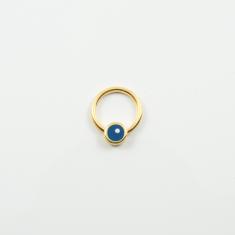 Circle Gold Eye Blue 1.2x1cm