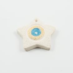Αστέρι-Μάτι Ιβουάρ-Γαλάζιο 5x5cm