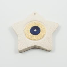 Αστέρι-Μάτι Ιβουάρ-Μπλε 9x9cm