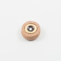 Ceramic Eye Beige-Red 2.5cm