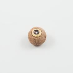 Ceramic Eye Beige-Red 2cm
