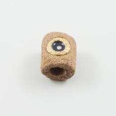 Κύλινδρος Μπεζ Μάτι Μπλε 2.6x2.2cm