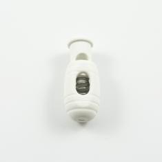 Cord Stop White 3.8x1.5cm