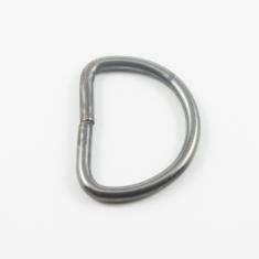 Μεταλλικός Κρίκος Black Nickel 4x3cm