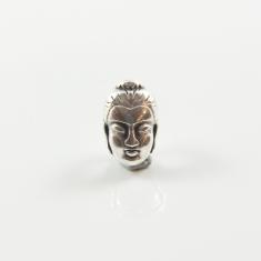 Metal Buddha Silver 9x7mm