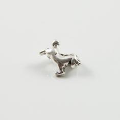 Metal Horse Silver 1.3x0.9cm