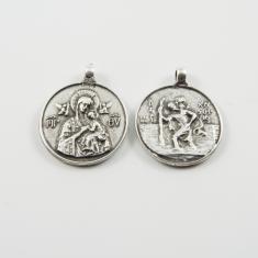 Saint Christopher Silver 2.9x2.4cm