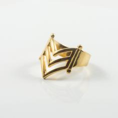 Ring Chevron Gold 2.6x2cm