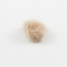 Πον Πον Γούνινο Μπεζ 3cm
