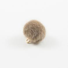 Fluffy Pom Pom Beige 2cm