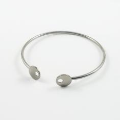 Bracelet Circle-Hole Black 6.8x6.5cm