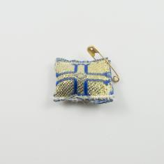 Φυλαχτό Σταυρός Μπλε 2.7x2.3cm