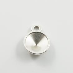 Βάση για Κρύσταλλο Ασημί 1.8x1.4cm