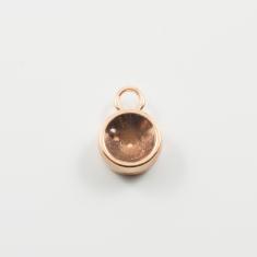 Βάση για Κρύσταλλο Ροζ Χρυσό 1.5x1cm