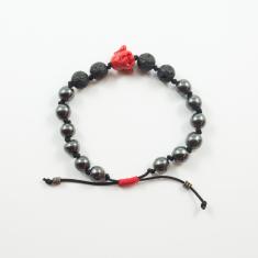 Bracelet Beads Buddha Red
